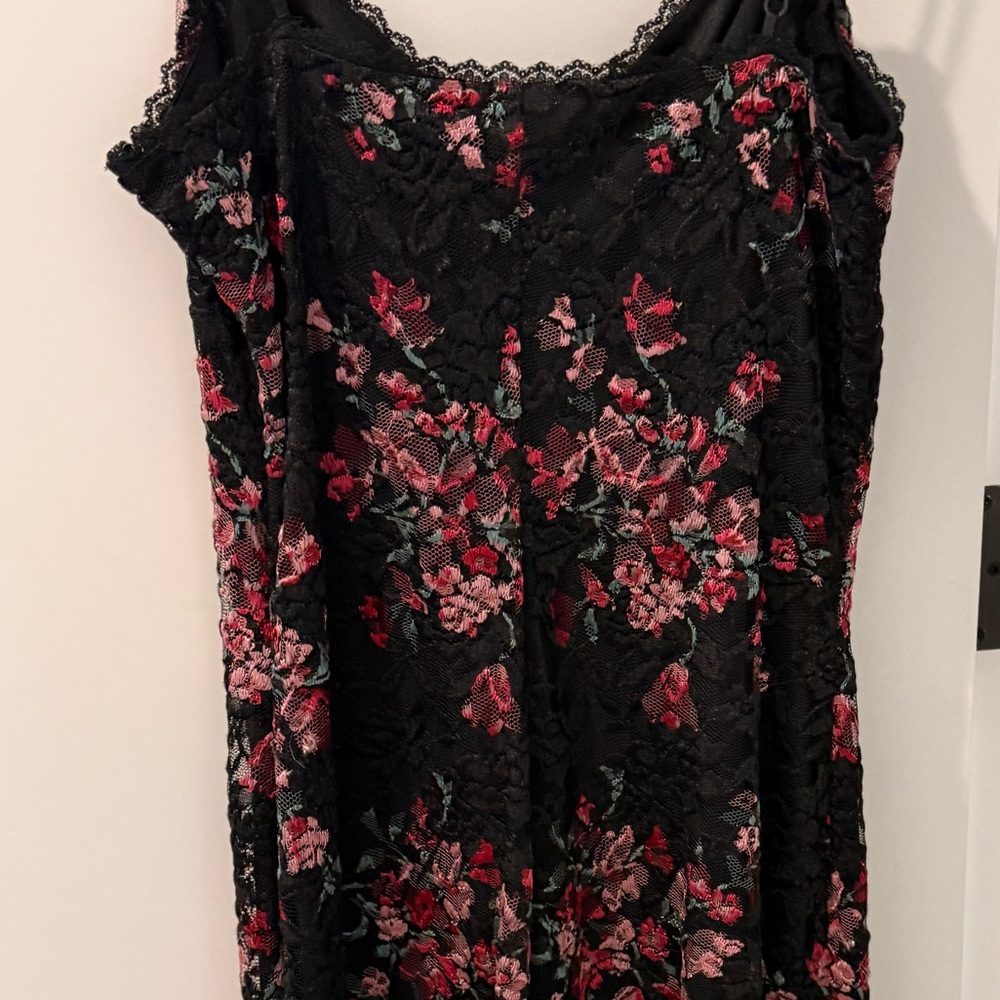 Betsey Johnson New York Vintage Black Floral Dress - Picture 5 of 5